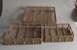 ชุดถาดเสิร์ฟพร้อมปอกระเจาและถาดโลหะทรงสี่เหลี่ยมผืนผ้า - Product Image 2