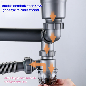 ตะแกรงกรองเศษอาหารในอ่างล้างจาน สแตนเลสชุบโครเมียม ดีไซน์ทันสมัย พร้อมที่ดักจับสิ่งสกปรก วัสดุพลาสติกยืดหยุ่นได้ - Product Image 4