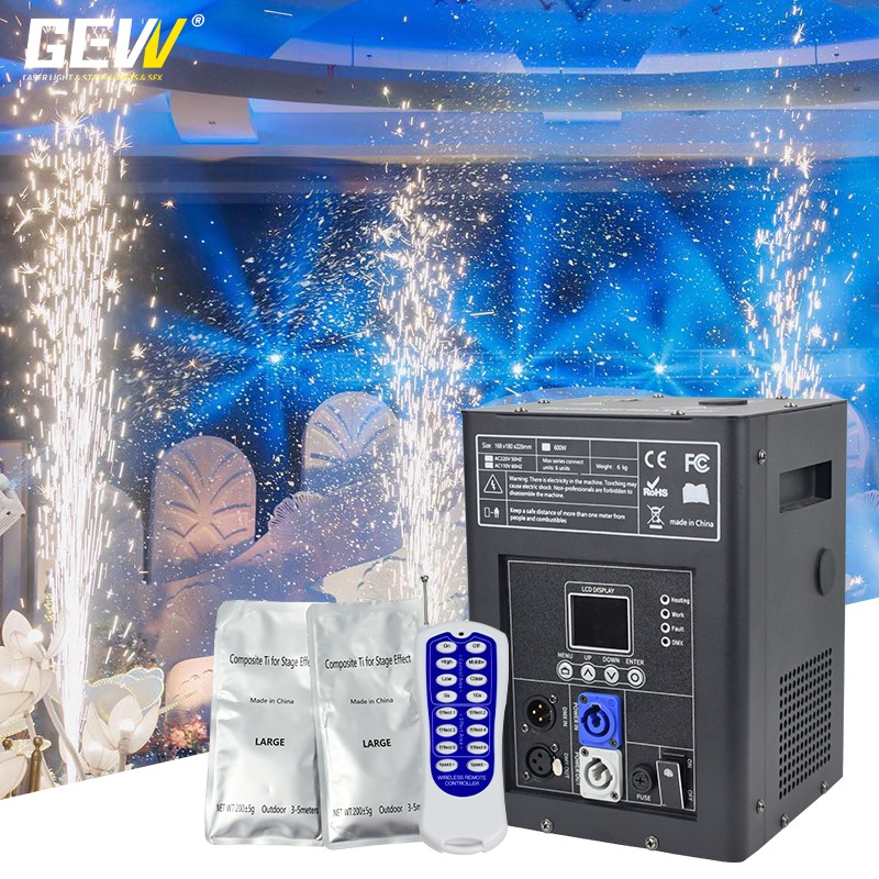 Dj mariage électronique feux d'artifice fontaine 750w froid étincelle Machine mariage froid feu d'artifice