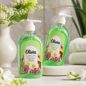 Vintage Garden pH-Balanced Moisturizing <b>Liquid</b> Hand Soap with Panthenol Glycerin and Natural Extracts 1 L Olivia Flora Care - Product Image 2