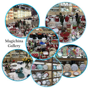 Vajillas de porcellana azzurro modello dalia piatti e piatti in porcellana bianca vintage set di stoviglie in ceramica di nuovo design - Product Image 5