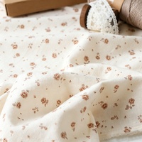 Tissu en flanelle 100% coton imprimé numériquement à motifs floraux, tissu doux brossé pour pyjamas, vêtements de détente, ensembles assortis pour enfants, automne-hiver
