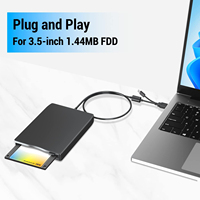 Unidad de disquete externa USB portátil FDD de 3.5 pulgadas y 1.44mb para computadora portátil, computadora de escritorio, para PC 10, 7, 8, Windows.