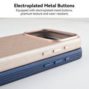 Funda de teléfono personalizable de cuero PU con relieve 3D efecto madera, antideslizante, a prueba de golpes, compatible con iPhone 15 a 18 - Product Image 6