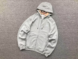 Veste d'hiver et d'automne en velours épais avec logo Warhorse brodé Burb, fermeture éclair, manches longues, doublure en plaid - Product Image 6