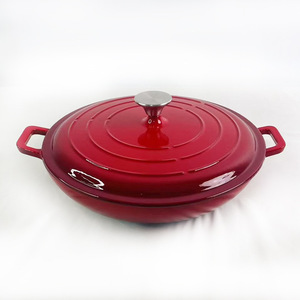 Marmite en fonte de 32 cm, isolée, non revêtue, pot à sec, design moderne, cuisinière universelle - Product Image 1