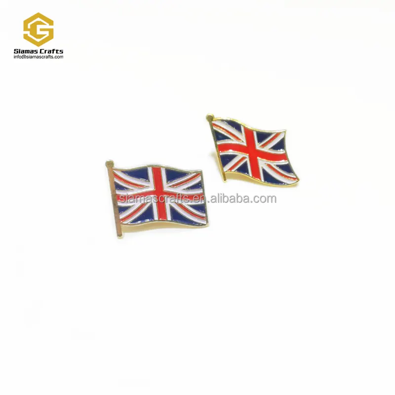 Quốc Gia Kim Loại Mềm Cứng Men Anh Anh Anh Liên Minh Jack Cờ Ve Áo Pins Badge Với Bướm Pin Trở Lại