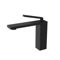 Robinet de salle de bain moderne en laiton massif chromé à un seul trou, avec valve en céramique, mitigeur de lavabo à poignée unique
