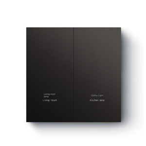 Interrupteur mural noir minimaliste 1 voie 16A à commande tactile IP20 en plastique - Product Image 2