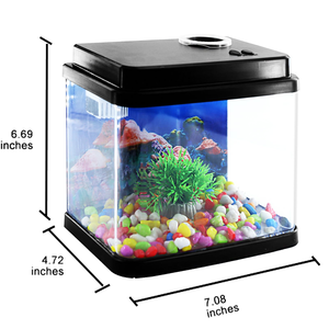 Aquarium en plastique coloré de qualité export, vente en gros, avec éclairage LED coloré et câble USB. - Product Image 4