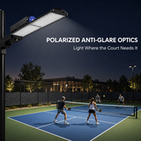 Éclairage LED linéaire pour sports en salle 300W 3320lm 6000K CRI80, double couche anti-éblouissement, sans scintillement, luminaire pour terrain de badminton