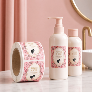 Etiqueta para Botellas de Productos Químicos de Uso Diario, Rollo de Etiquetas Resistentes al Agua para Detergentes, Impresión Offset - Product Image 1