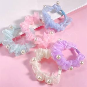 Nouveaux accessoires pour cheveux pour enfants : élastiques à haute élasticité, adhésifs, avec perles en maille colorées et anneaux à boucle plate, pour fêtes - Product Image 3