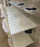 Cage d'élevage de pigeons QianQin en fil d'acier galvanisé de type H, 12/16 trous, conception multi-portes, nichoir pour la ponte, garantie de 3 ans