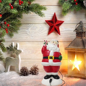 Custom Vintage Style Lighted Blow Mold Santa Claus Christmas Decoration, <b>Large</b> Outdoor Christmas Yard <b>Ornament</b> for Home Garden - Product Image 1