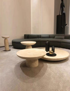 Table basse en marbre moderne personnalisée Meubles de salle à manger convertibles pour la conception de combinaison de hauteur de salon - Product Image 2