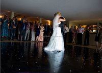Piste de danse LED blanche étoilée, lumière blanche froide, dalles modulaires brillantes pour mariage, banquet, hôtel, événement, fête