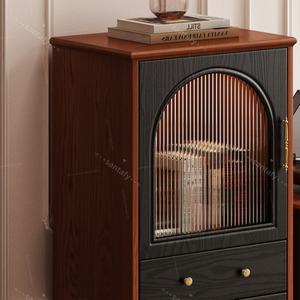 Meuble TV en bois massif de style mid-century pour petit appartement, salon, bar à domicile, rangements, casiers écologiques - Product Image 4