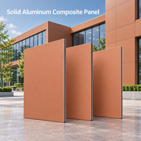 Panneau composite en aluminium massif 4 mm 4x8 pieds, panneau ACM couleur champagne pour la décoration murale de cuisine