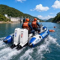 Pompe à jet électrique légère LSJ-T200 4KW pour bateau gonflable en aluminium, anti-emmêlement, pour la lutte contre les inondations urbaines