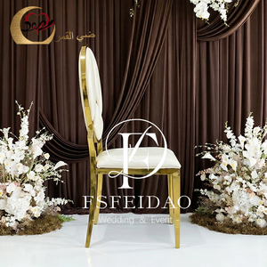 Modern Gold Metal Hotel Chair White <b>Cushion</b> Tapered Legs Solid <b>Back</b> Indoor Commercial Furniture - Product Image 2
