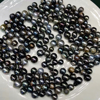 Perles d'eau de mer naturelles de Tahiti 8-11mm noires en gros pour bracelet, collier, DIY