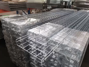 מגש כבלים מרשת תיל מצופה אבץ 45 מיקרון של BESCA Steel לשימוש בבנייה, סוג מגש גשר, בעל תווי תקן ISO9001 ו-<span class=keywords><strong>CE</strong></span>, 300x100, 50-150 ק\\\"ג - Product Image 2