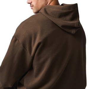 Nouvelle arrivée OEM, sweat à capuche en cachemire écologique pour homme, mode, entraînement, avec broderie et impression unie, saison d'automne - Product Image 4