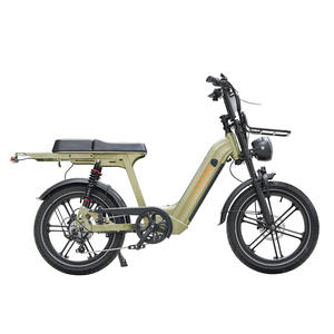 Bicicleta Eléctrica Híbrida D50 en Stock en la UE, Motor de 250W, Neumático Grueso de 20 Pulgadas, Bicicleta Eléctrica de 48V con Autonomía de 50 km, Fatbike para Mujer, para Desplazamientos Urbanos de Adultos - Product Image 2