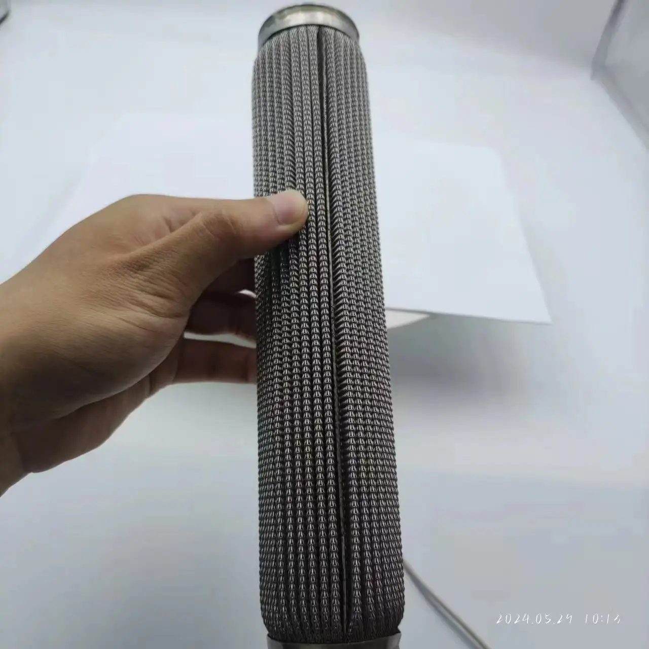 Çin yüksek kaliteli konutlar doldurulabilir filtre elemanı metal gözenekli sinterlenmiş metal fiber keçe filtre kartuşu