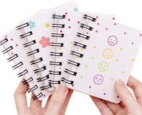 Kleines Spiral-Notizbuch 3,14x4,13 Zoll 4-Stil Design Dickes Hardcover 40-80 Leere Seiten für Studien notizen und Zeitschriften