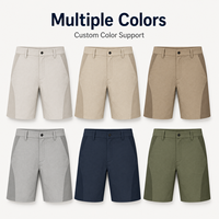 Shorts de golf droits texturés personnalisés pour hommes, respirants, résistants aux plis, commandes de logos personnalisés sous marque privée