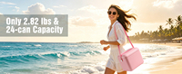 Woowave 2026 Hotsale Sac Isotherme Portable Rose en EVA pour Pique-nique Extérieur avec Bandoulière