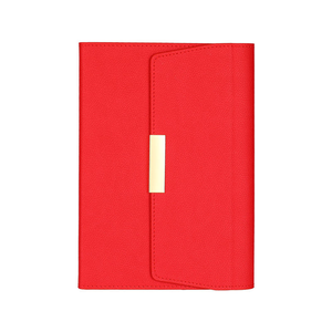 Libreta de Cuero con Solapa A5, Cubierta de PU con Hebilla Metálica Dorada, Ranura <span class=keywords><strong>Oculta</strong></span> para Bolígrafo, Perfecta para Reuniones de Oficina, Diario - Product Image 5