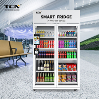 Distributeur de boissons au yaourt TCN, réfrigérateur intelligent automatique, distributeur de nourriture saine et froide avec surveillance par caméra