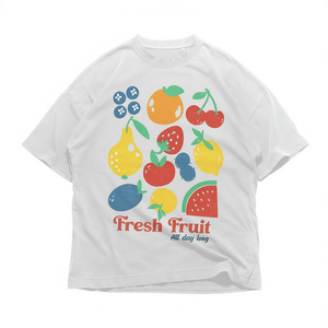 T-shirt Fresh Fruit unisex in cotone pesante, abbigliamento casual, abbigliamento estivo, idea regalo - Product Image 2