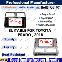 Frame Audio Mobil Tahan Panas untuk TOYOTA PRADO 2018, Panel Layar Monitor Mobil, Frame Mobil, Fascia, Frame Radio Mobil Android