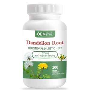 Capsule Vegane di Radice di Tarassaco, Erba Diuretica Tradizionale, 100 Capsule, Supporto Immunitario per Adulti - Product Image 1