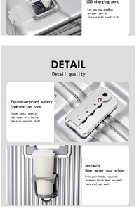 กระเป๋าเดินทางแบบปรับได้สำหรับทุกเพศกระเป๋าเดินทางขนาดใหญ่กระเป๋าเดินทางแบบเปิดด้านหน้าอเนกประสงค์ - Product Image 3