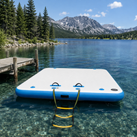 Île flottante gonflable avec pont spacieux pour bronzer, nager, organiser des événements sociaux et des aventures aquatiques
