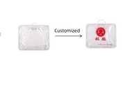 Sacs rétractables transparents en PVC réutilisables et imperméables avec logo personnalisé et poignées à cordon pour l'emballage de couvertures et de literie