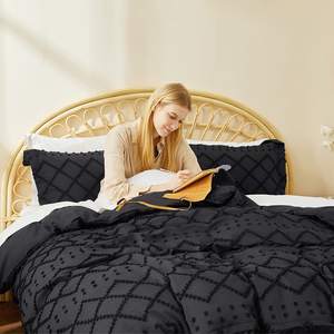 Ensemble de housse de <span class=keywords><strong>couette</strong></span> de luxe haut de gamme Queen Size literie pour toutes les saisons broderie Shabby Chic literie de maison - Product Image 4