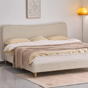 <span class=keywords><strong>Lit</strong></span> double moderne et confortable <span class=keywords><strong>en</strong></span> <span class=keywords><strong>tissu</strong></span> <span class=keywords><strong>de</strong></span> haute qualité 2025 avec tête <span class=keywords><strong>de</strong></span> <span class=keywords><strong>lit</strong></span> incurvée, disponible <span class=keywords><strong>en</strong></span> quatre tailles, cadre <span class=keywords><strong>en</strong></span> bois - Product Image 2
