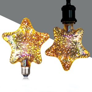 5 <b>Star</b> Multicolor Infinity 3D Fireworks Effect <b>LED</b> Night Light Bulb - Product Image 2