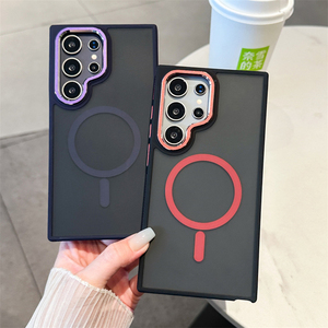 Custodia magnetica opaca di lusso per <span class=keywords><strong>Samsung</strong></span> <span class=keywords><strong>Galaxy</strong></span> S24 <span class=keywords><strong>S22</strong></span> S25 Ultra S23 <span class=keywords><strong>Plus</strong></span> S23 FE per la ricarica Wireless <span class=keywords><strong>Cover</strong></span> antiurto - Product Image 3