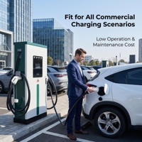 Nueva Estación de Carga Rápida para Vehículos Eléctricos de 120-240kW, Comercial, CC, con Interfaces CCS1/CCS2/CHADeMo/GBT, Clasificación IP54, OCPP 1.6/2.0
