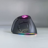 MW-060PU lampu latar RGB nyaman ukuran besar, Mouse Gaming isi ulang nirkabel desain vertikal ergonomis Mode ganda 9D 2.4Ghz BT