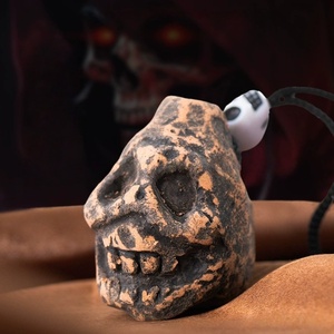 Mini Silbato Antiguo de Calavera con Cordón, Silbato Azteca Maya de Grito de Fantasma para Hacer Ruido en Halloween - Product Image 5