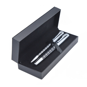 Stylo en métal noir de haute qualité pour entreprises, ensemble cadeau Exclusive avec Logo personnalisé - Product Image 2