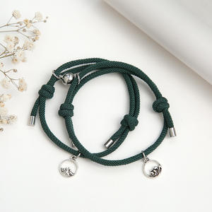 Creativo 2 unids/set bola redonda imán encantos amistad pareja pulsera joyería ajustable él y <span class=keywords><strong>su</strong></span> amante pulsera magnética - Product Image 4